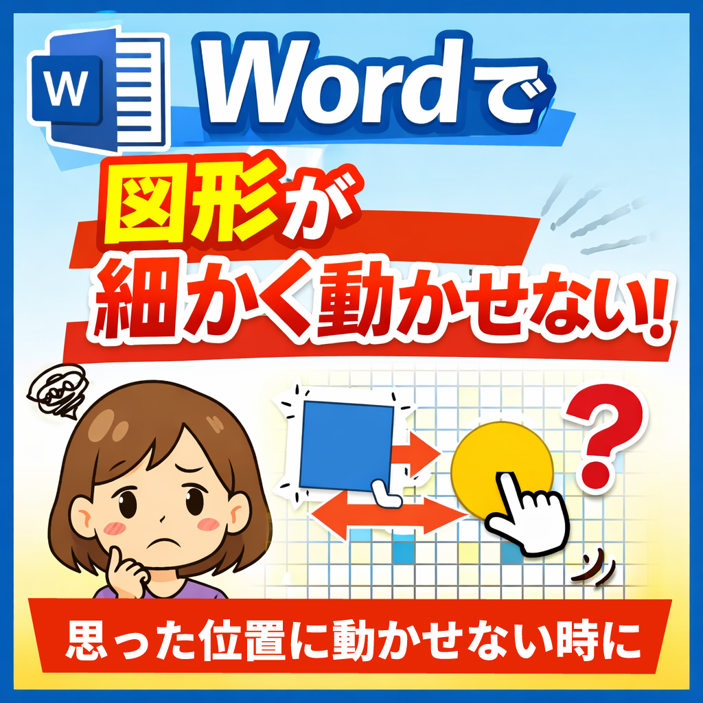 Wordで図形を思った位置に細かく移動できない時の解説