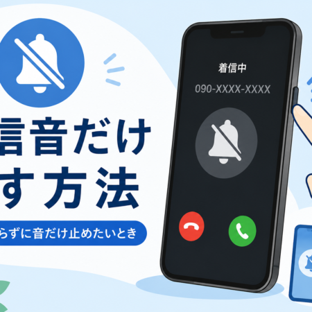 スマホで電話を切らずに着信音だけ消す方法